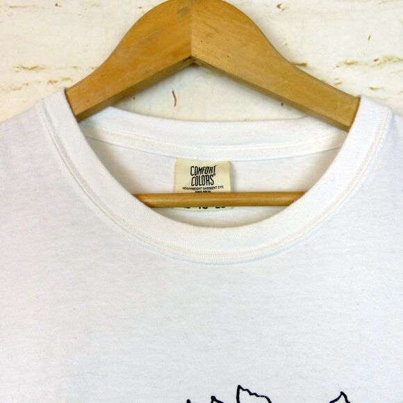 Party Day Monster Horror Band Graphic T Shirt Men XL White Cotton Comfort Colors - Picture 4 of 9